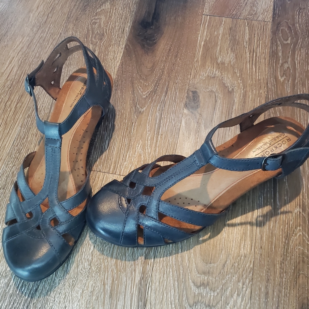 Blue Saltwater Sandal Heels